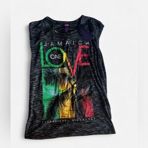 Jamaica Love Women's Graphic Tank Top - Black
